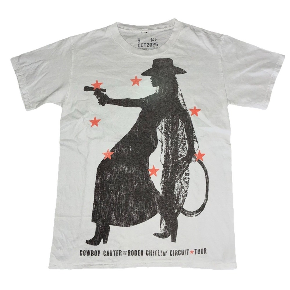 Beyonce Most Wanted‎ Tee S White Cowboy Carter Tour 2025 Merch NEW *spot